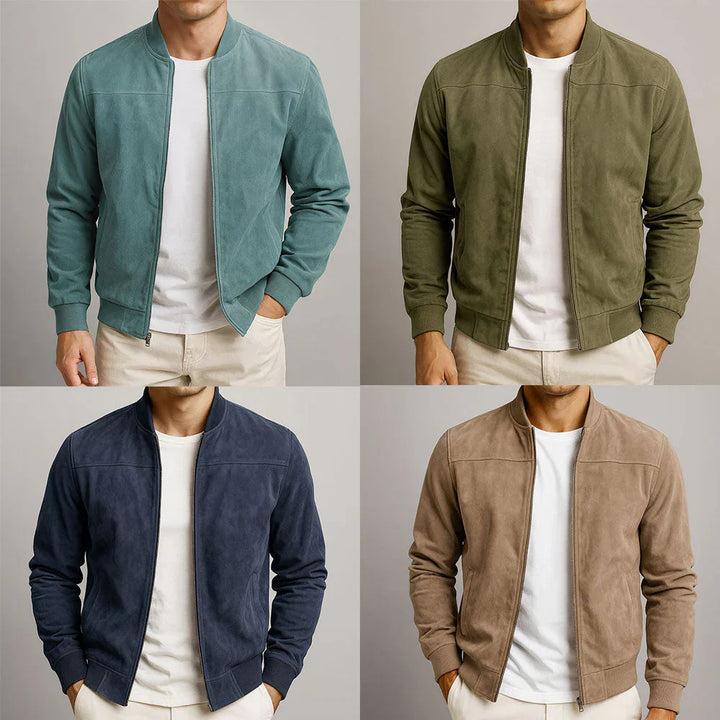 Riviera — Bomber en Cuir Suédé