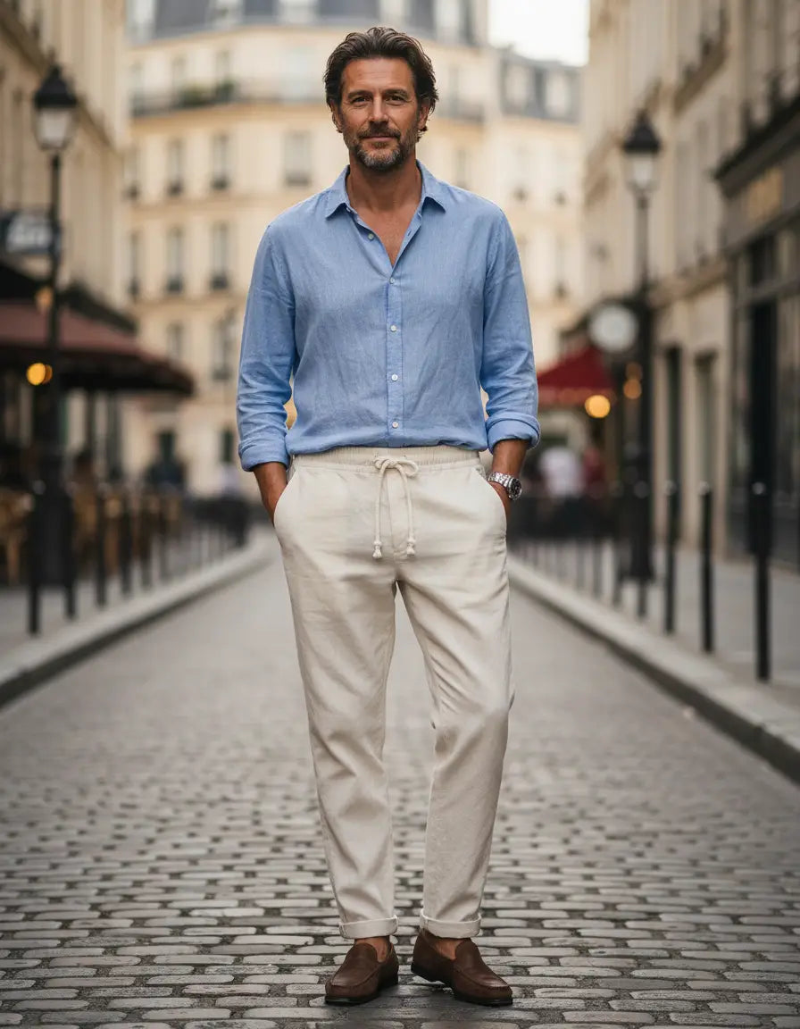 Pantalons en lin tendance