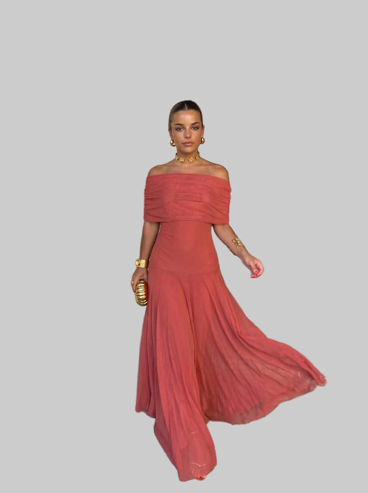 Robe élégante sans manches en maille