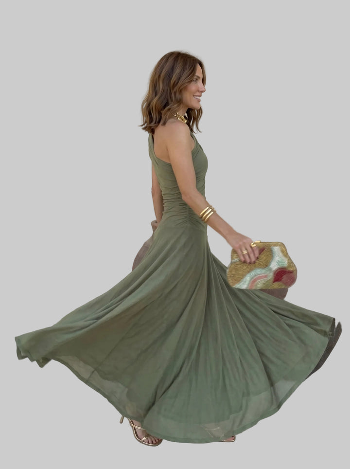 Robe élégante sans manches en maille
