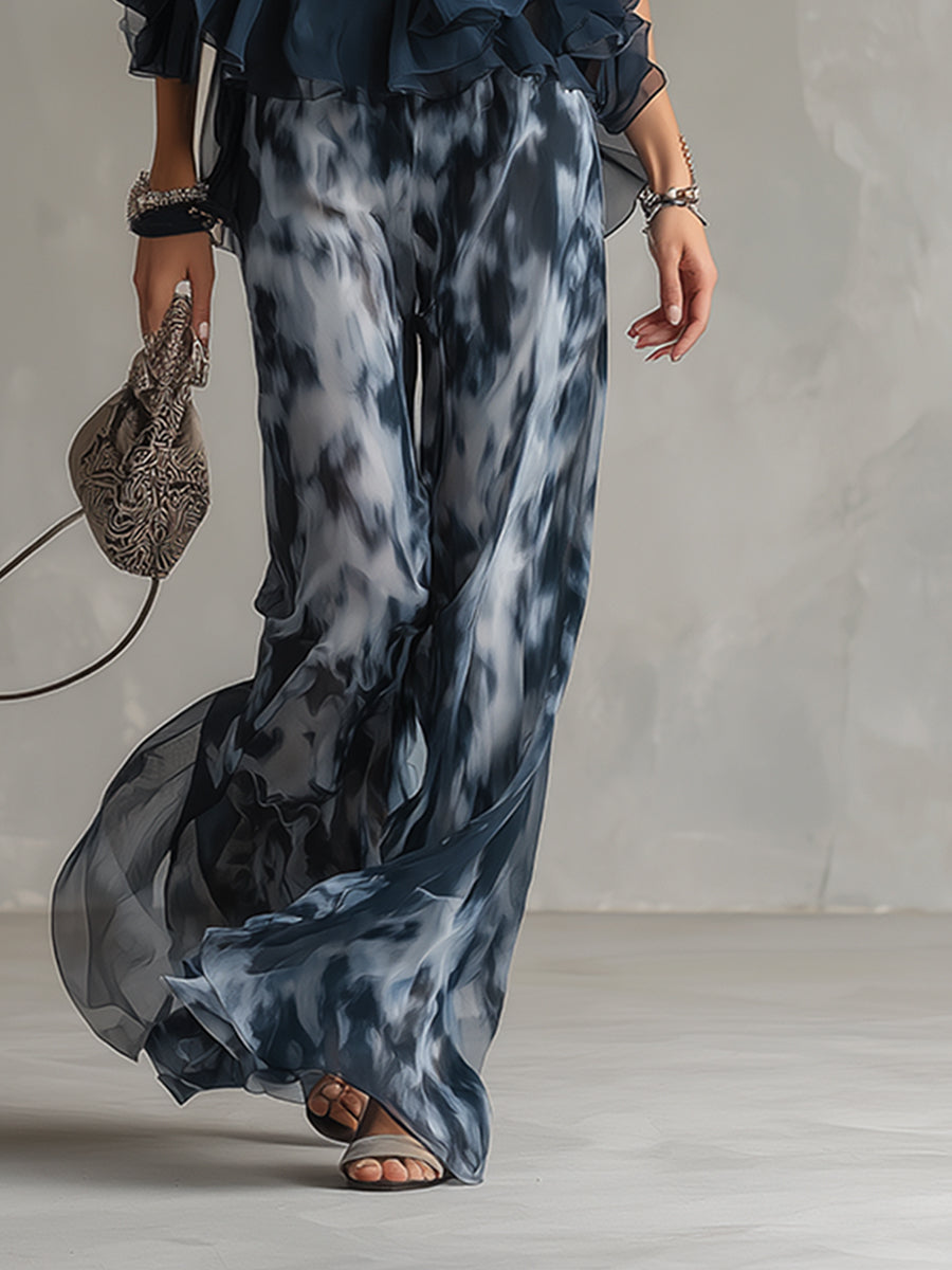 Élise | Ensemble élégant et léger avec un haut fluide et un pantalon large