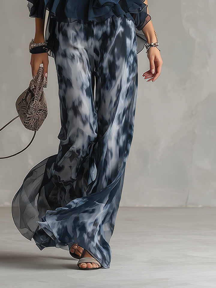 Élise | Ensemble élégant et léger avec un haut fluide et un pantalon large