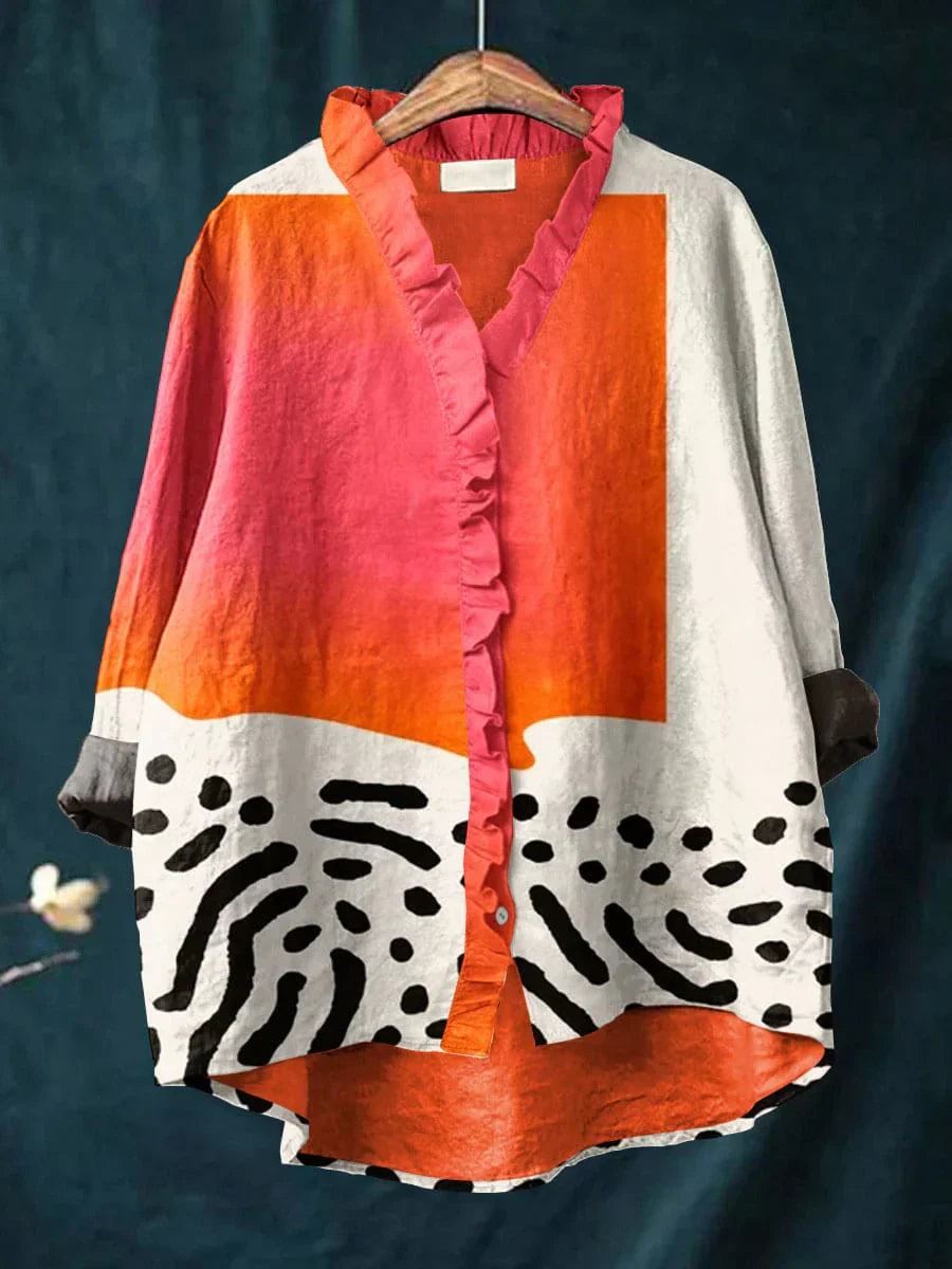 Melinda | Élégante Blouse d'Été en Lin