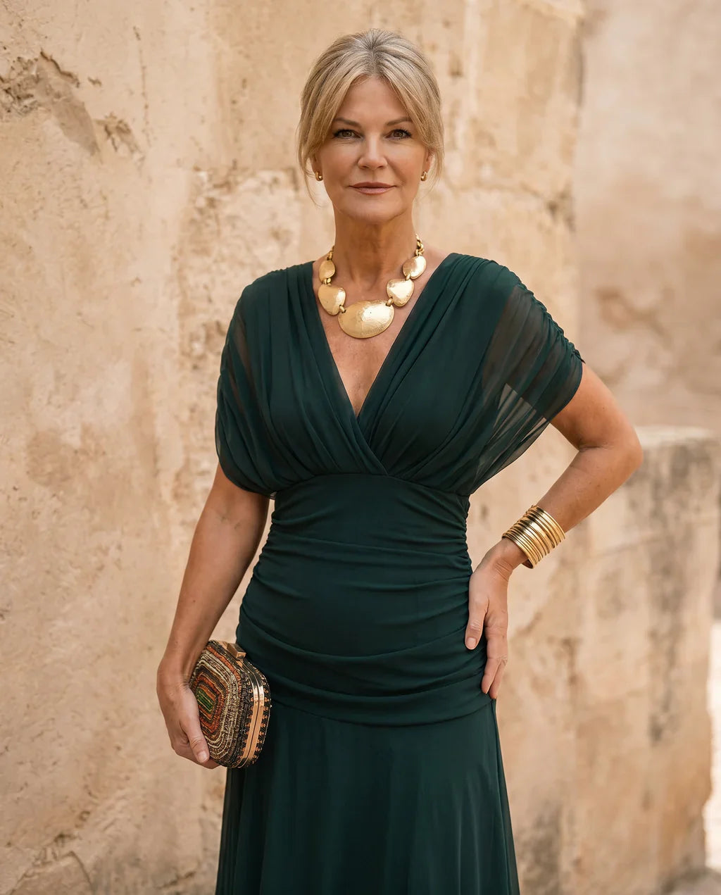 ROBE ÉLÉGANTE AVEC DÉCOLLETÉ EN V