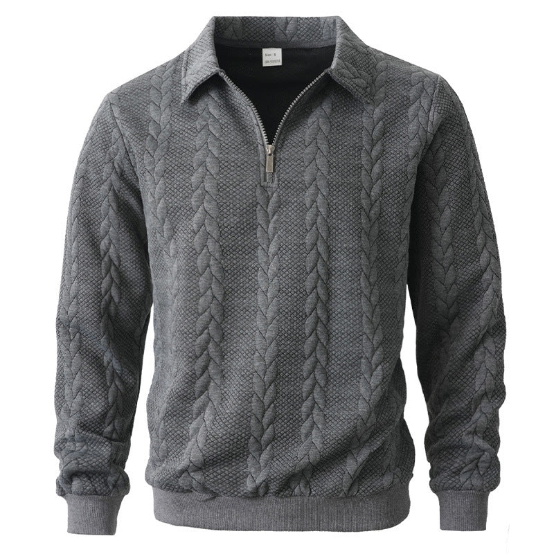 Pull chic avec fermeture éclair et motif ornemental