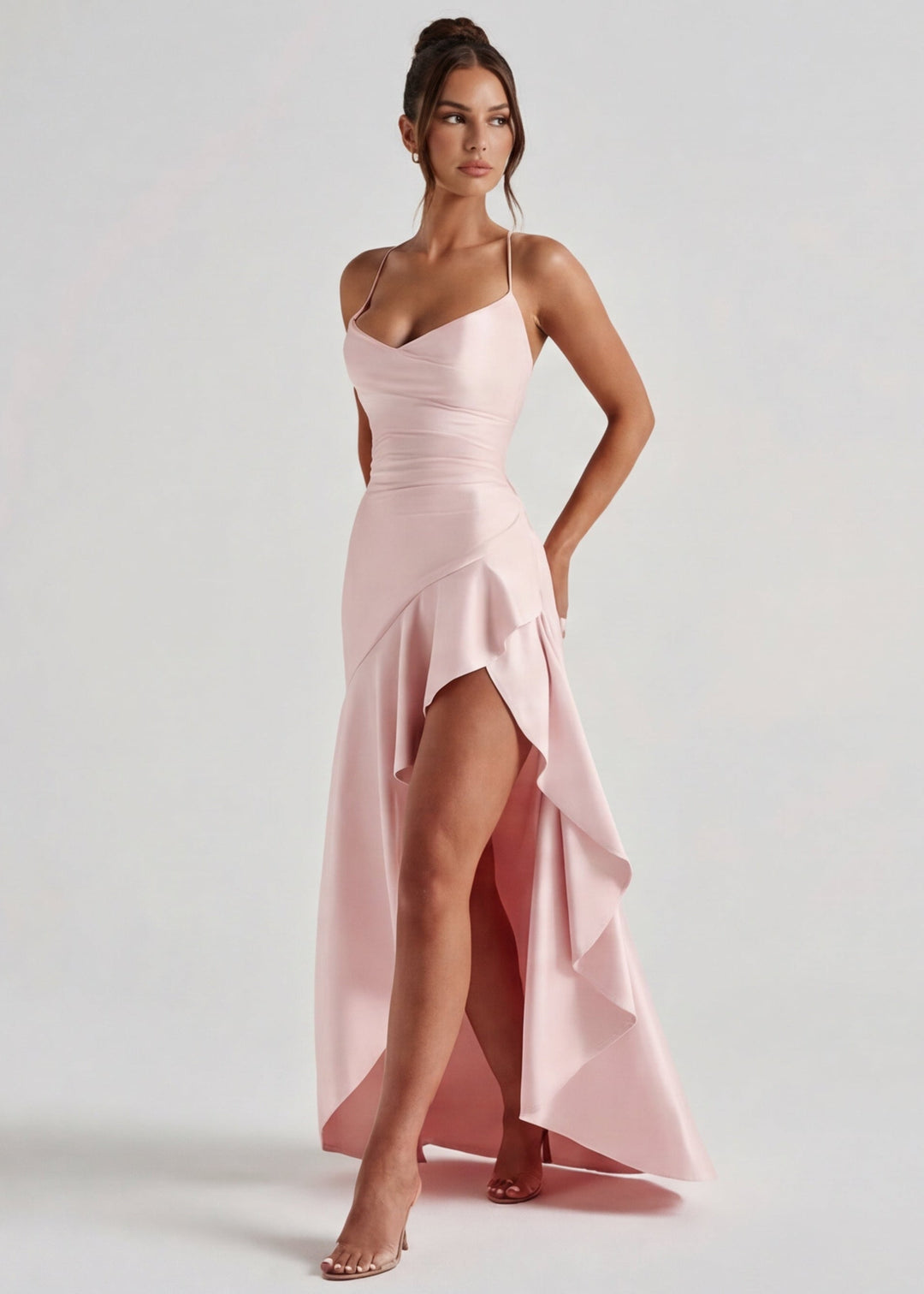 Aria | Robe longue drapée