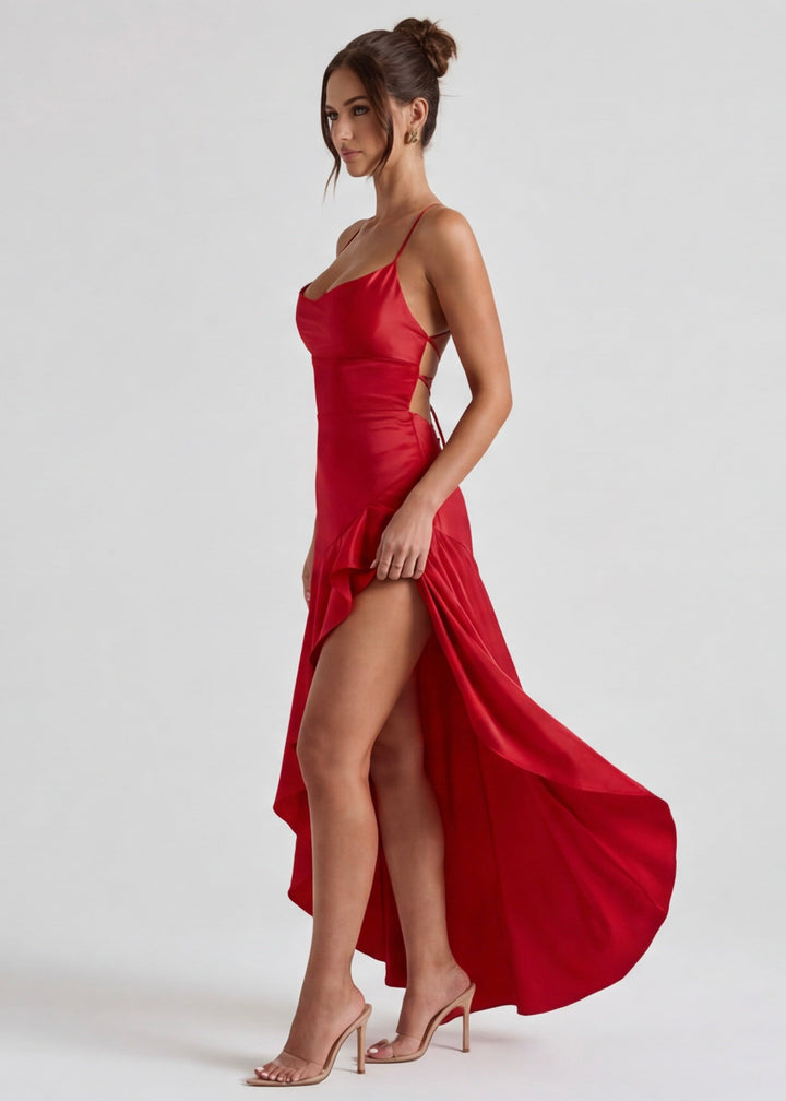 Aria | Robe longue drapée