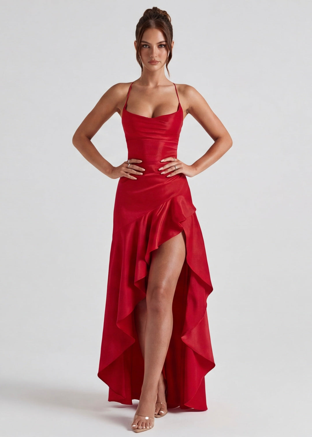 Aria | Robe longue drapée