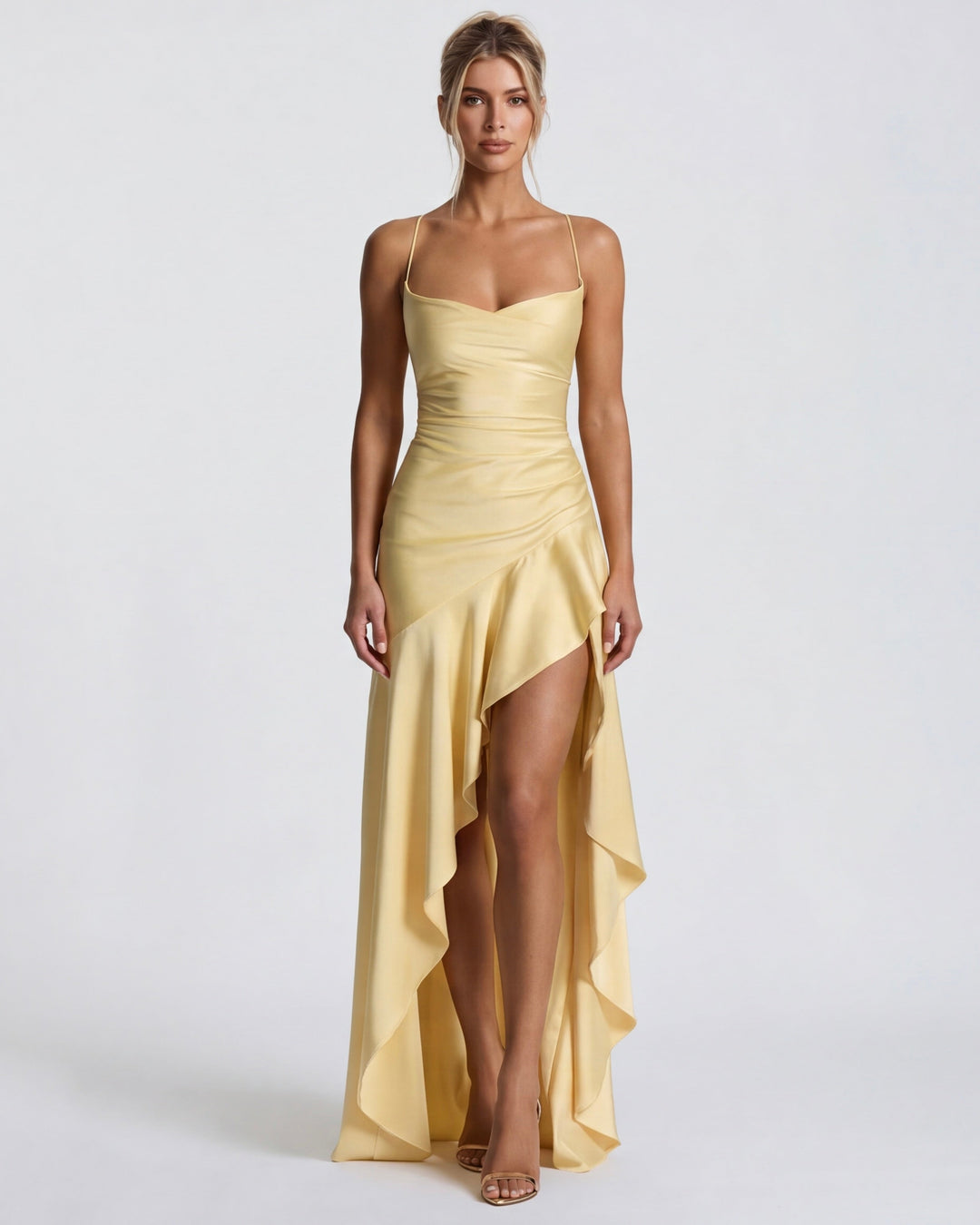 Aria | Robe longue drapée