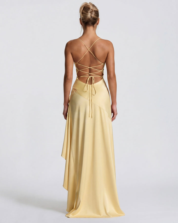 Aria | Robe longue drapée