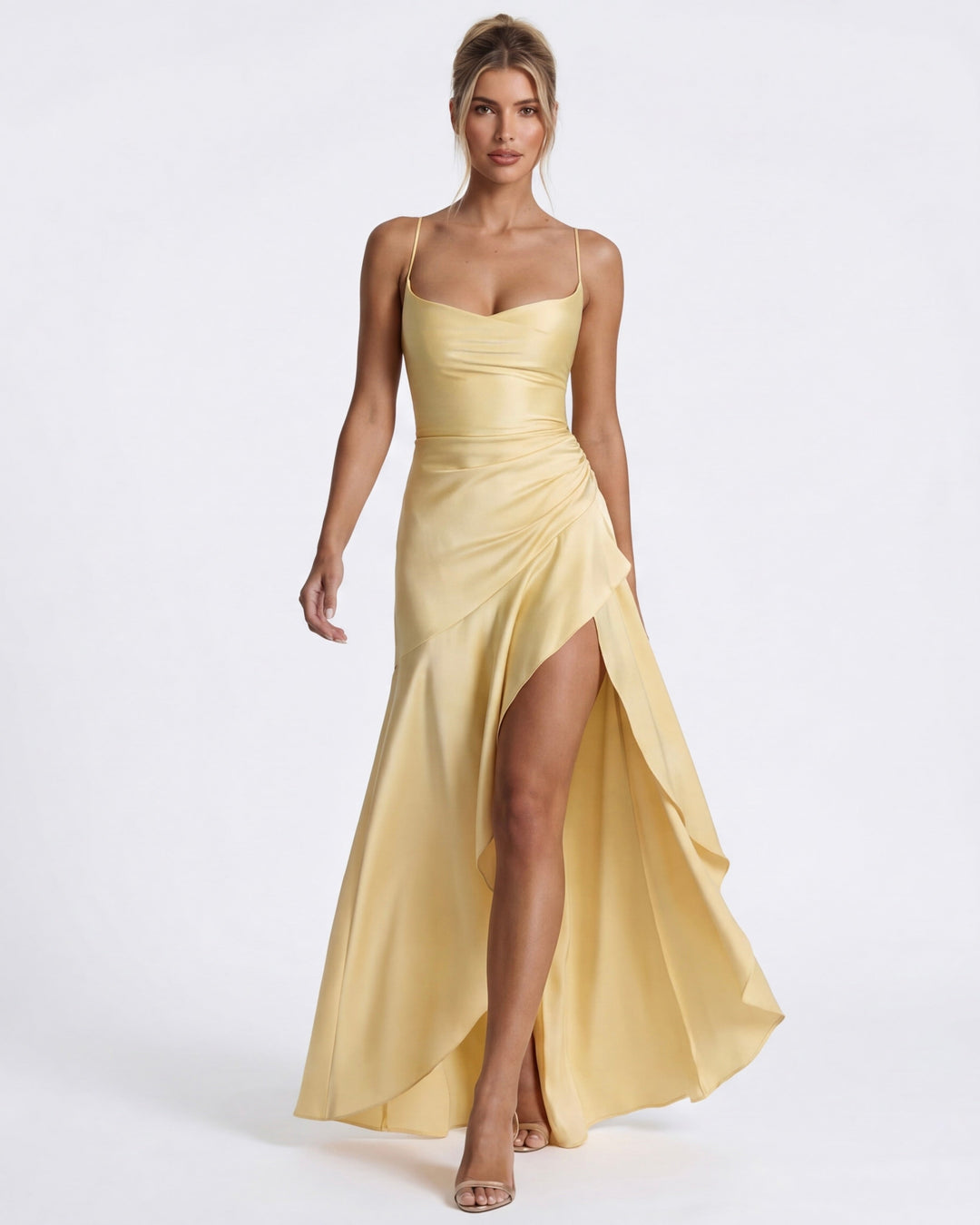 Aria | Robe longue drapée