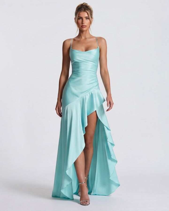 Aria | Robe longue drapée