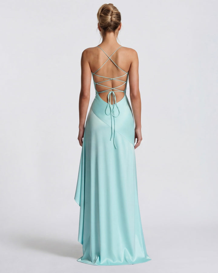 Aria | Robe longue drapée