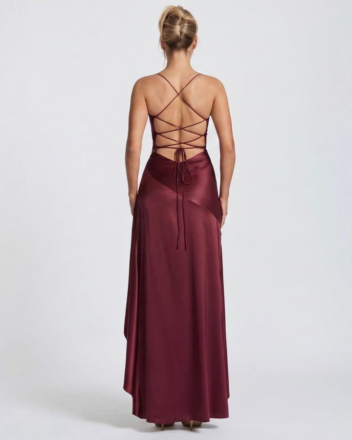 Aria | Robe longue drapée