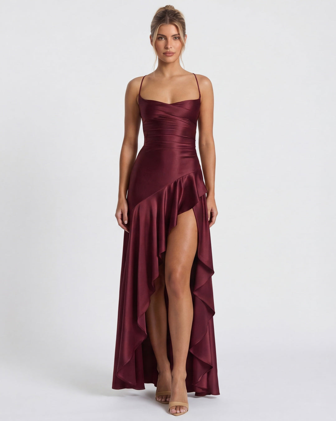 Aria | Robe longue drapée