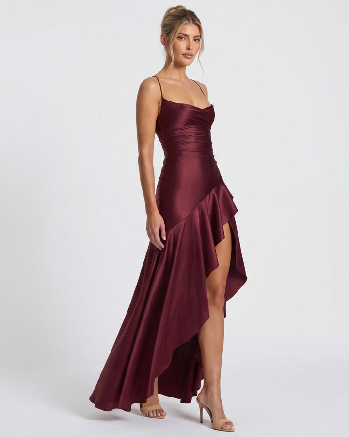 Aria | Robe longue drapée