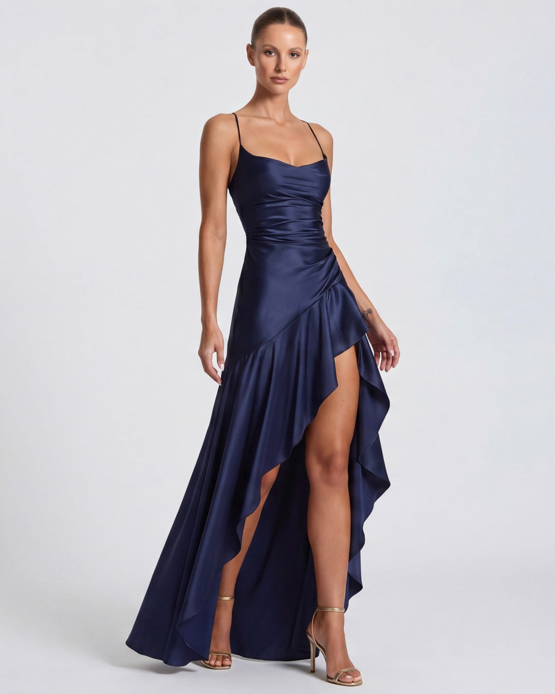 Aria | Robe longue drapée