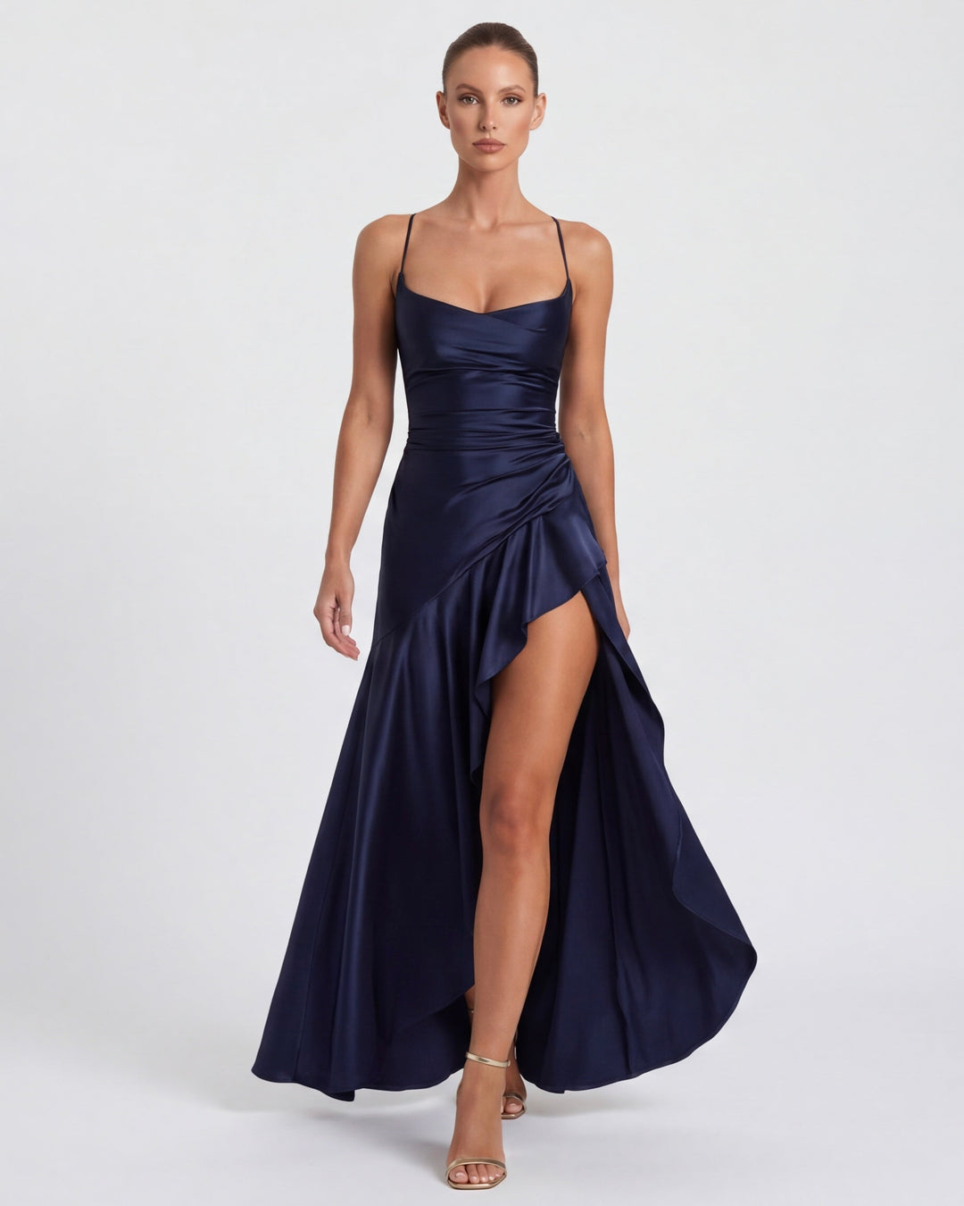 Aria | Robe longue drapée