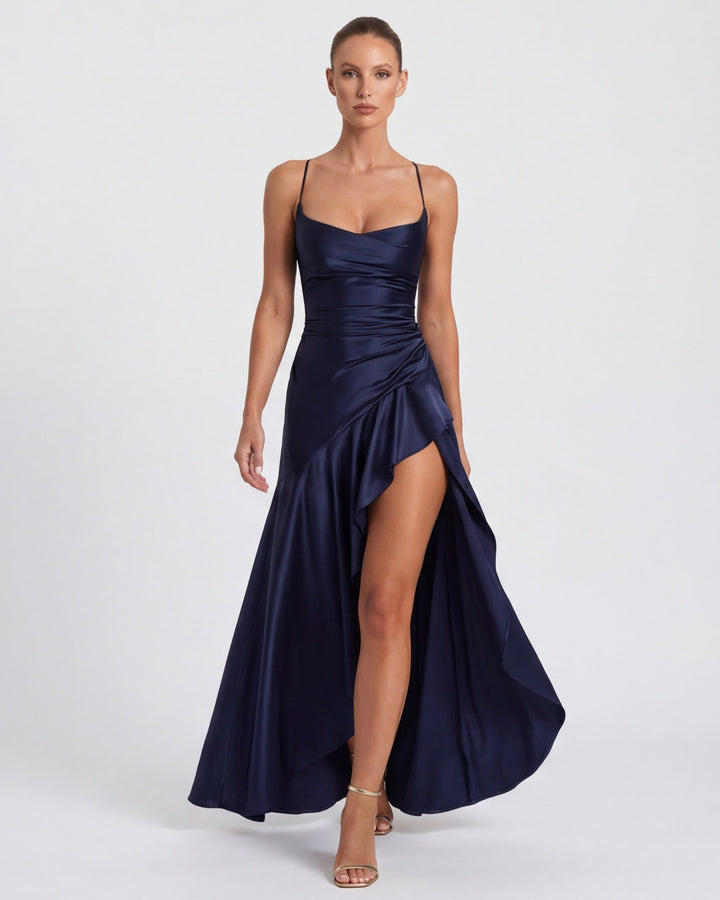 Aria | Robe longue drapée