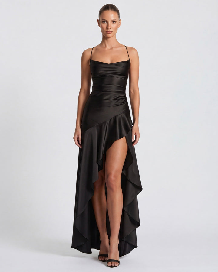 Aria | Robe longue drapée