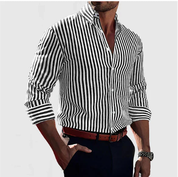 Chemise chic à rayures
