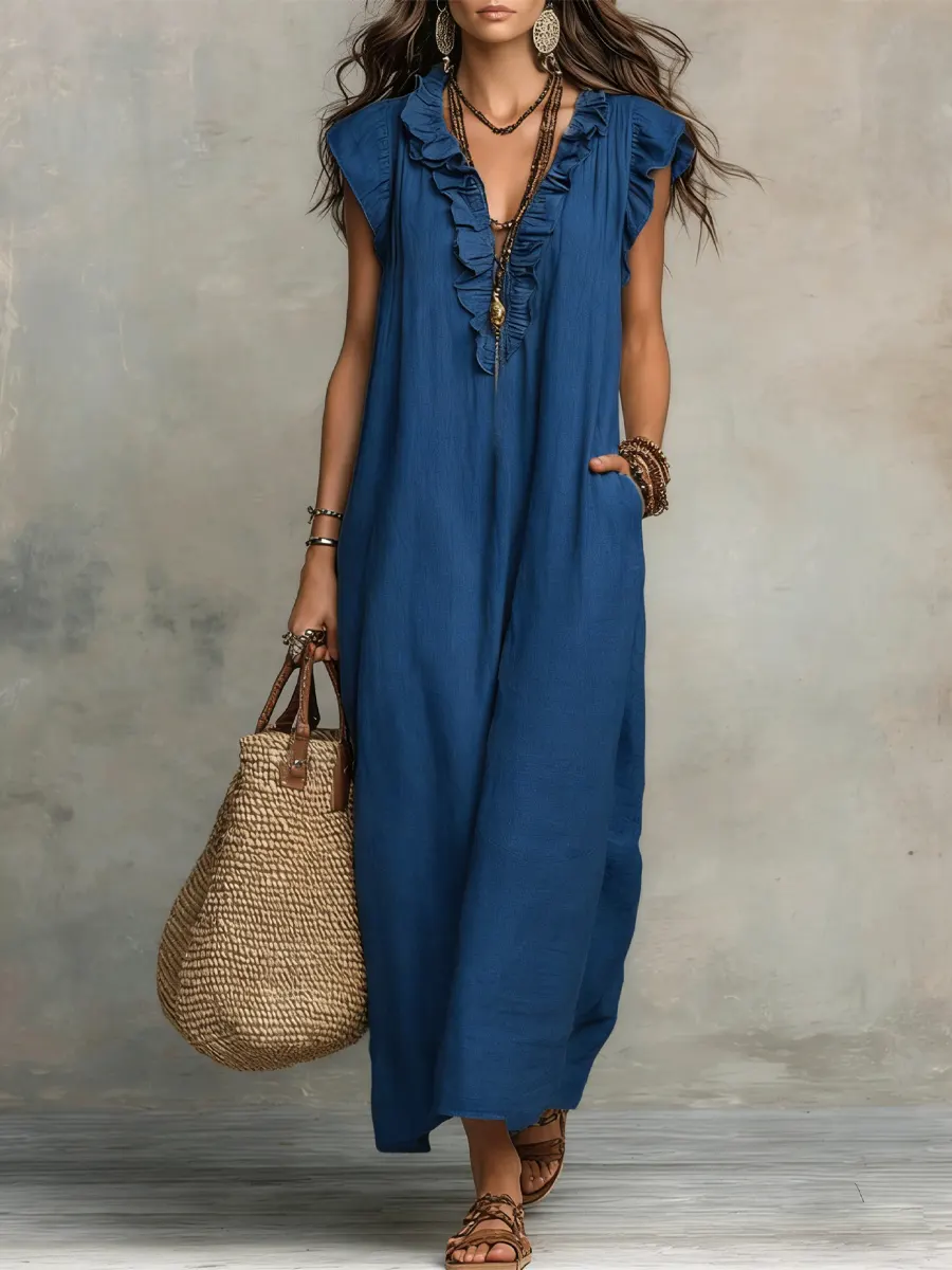 Camelia | Robe longue bohémienne