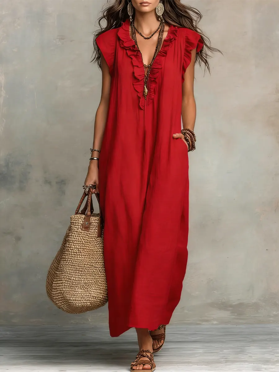 Camelia | Robe longue bohémienne