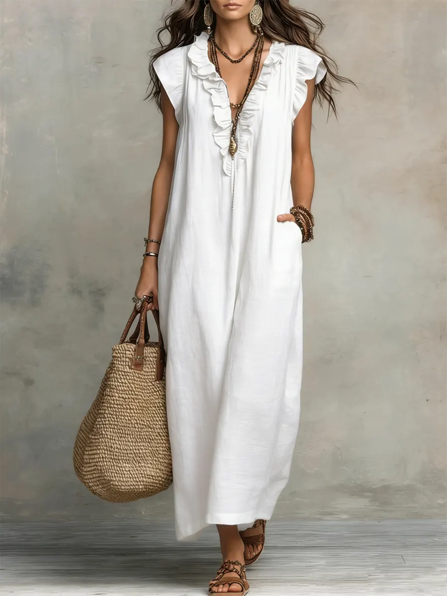 Camelia | Robe longue bohémienne