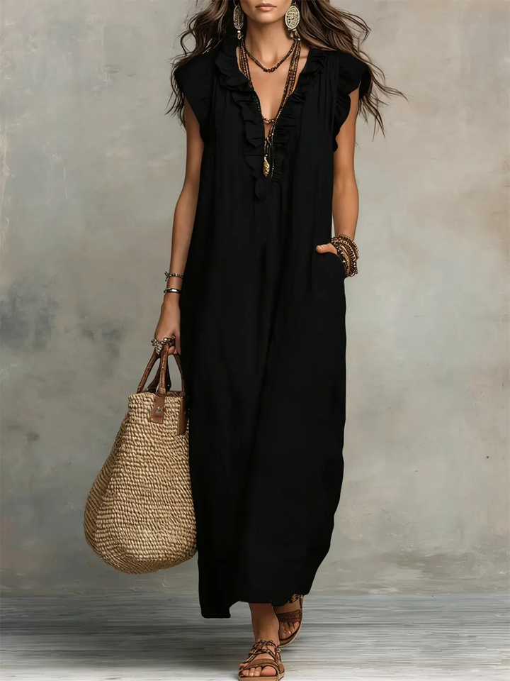 Camelia | Robe longue bohémienne
