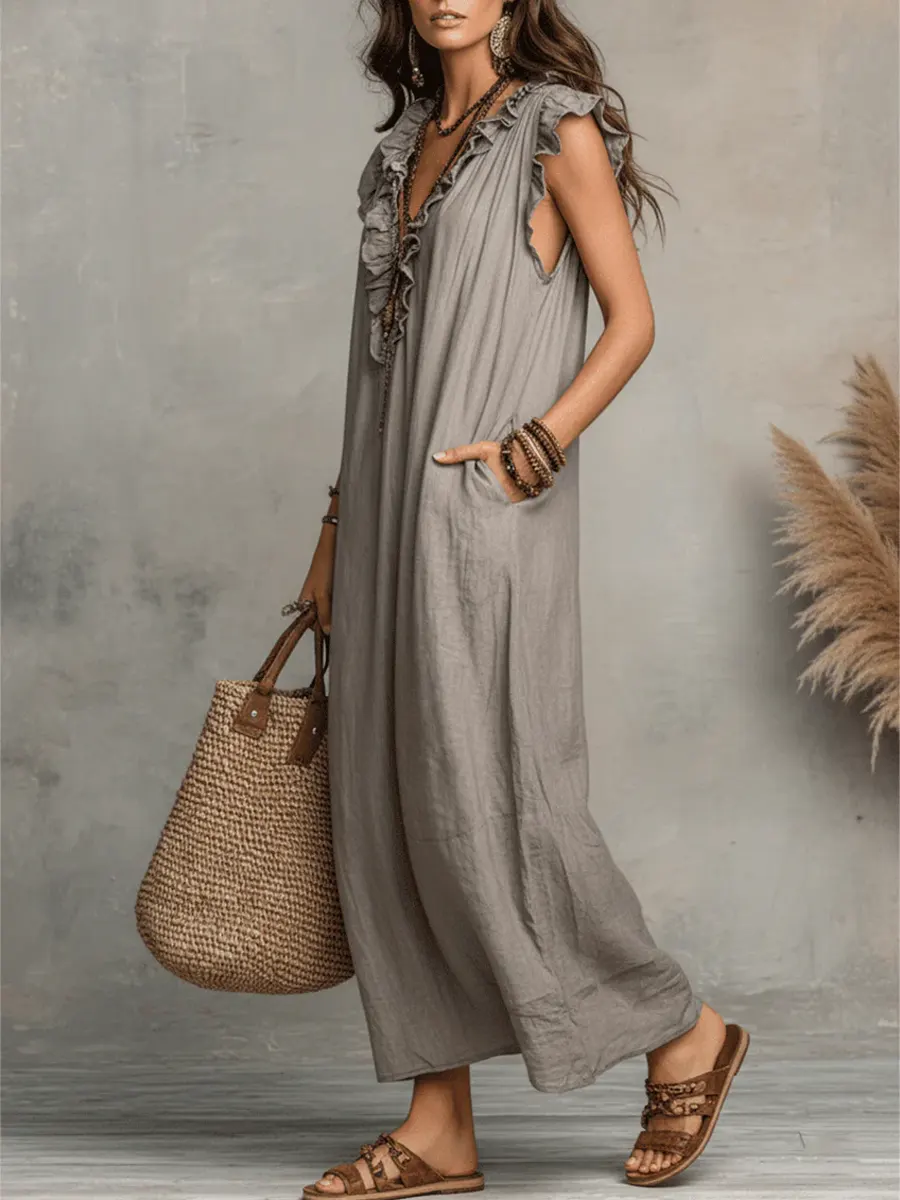 Camelia | Robe longue bohémienne