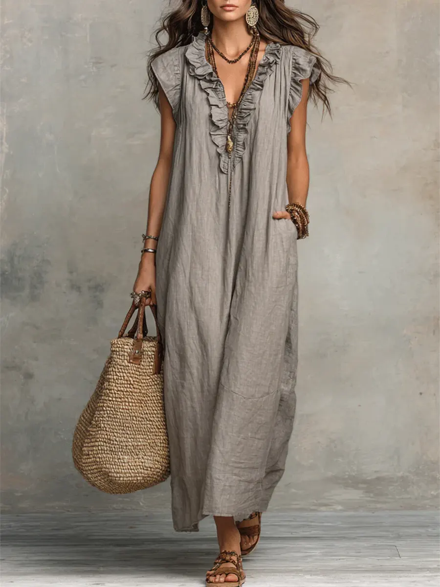 Camelia | Robe longue bohémienne