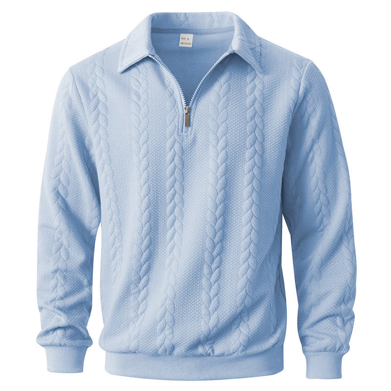 Pull chic avec fermeture éclair et motif ornemental