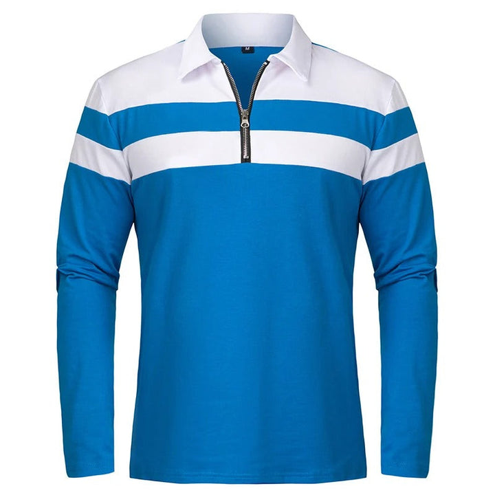 Pull chic à zip rayé
