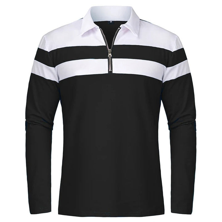 Pull chic à zip rayé