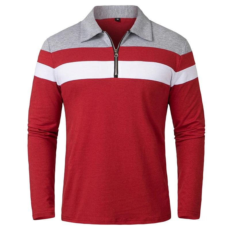 Pull chic à zip rayé