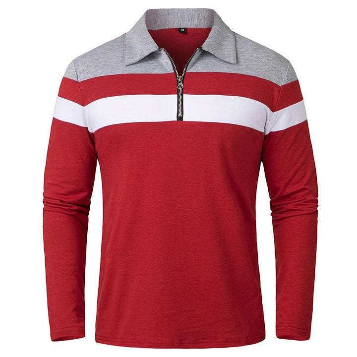Pull chic à zip rayé