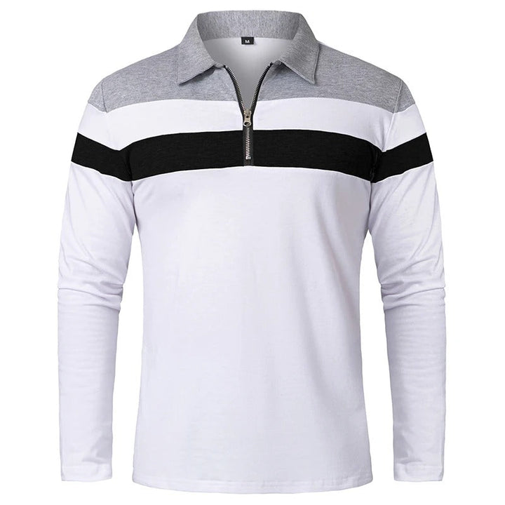 Pull chic à zip rayé