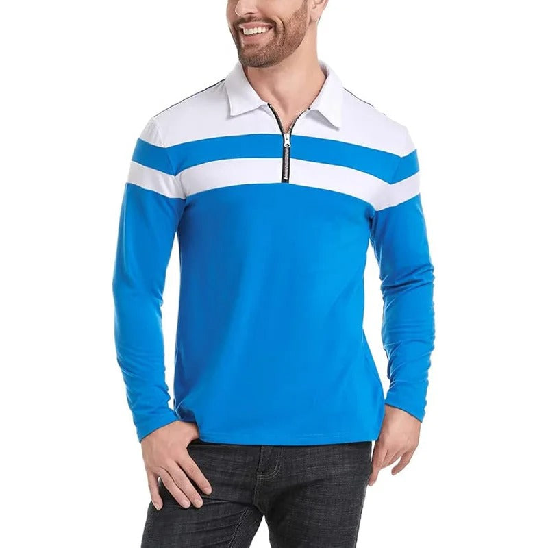 Pull chic à zip rayé