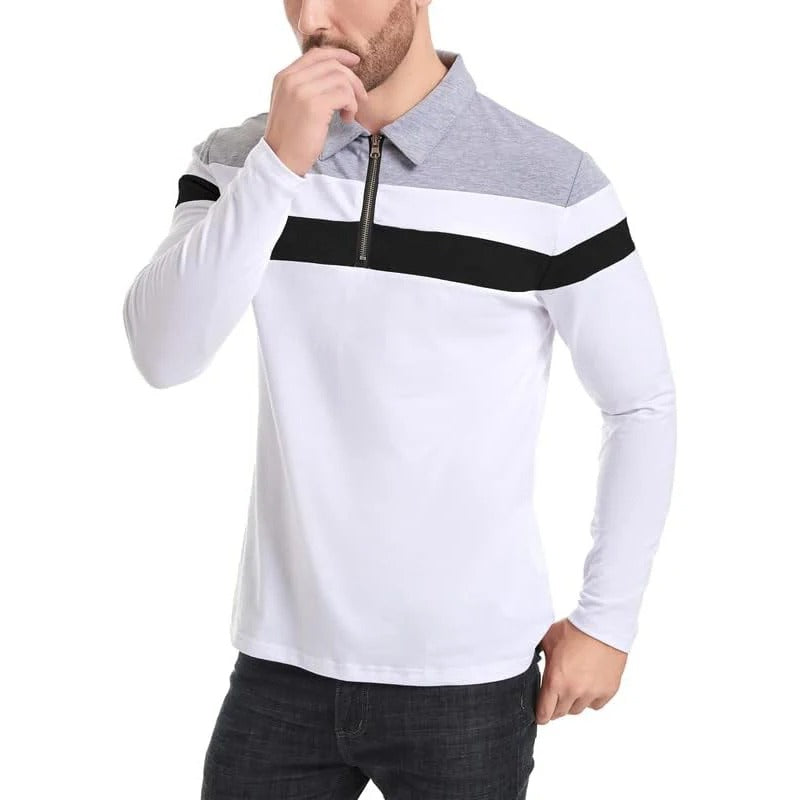 Pull chic à zip rayé