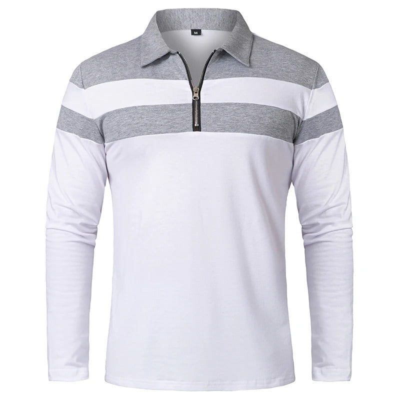 Pull chic à zip rayé