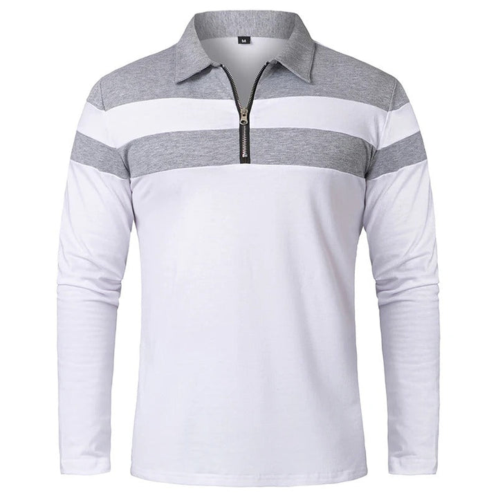 Pull chic à zip rayé