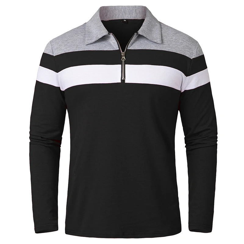 Pull chic à zip rayé