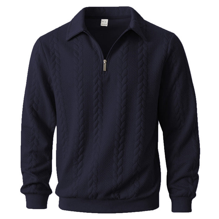 Pull chic avec fermeture éclair et motif ornemental
