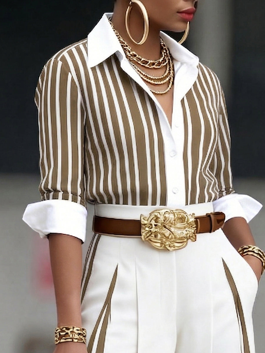 Ensemble chemise et pantalon + Ceinture offerte