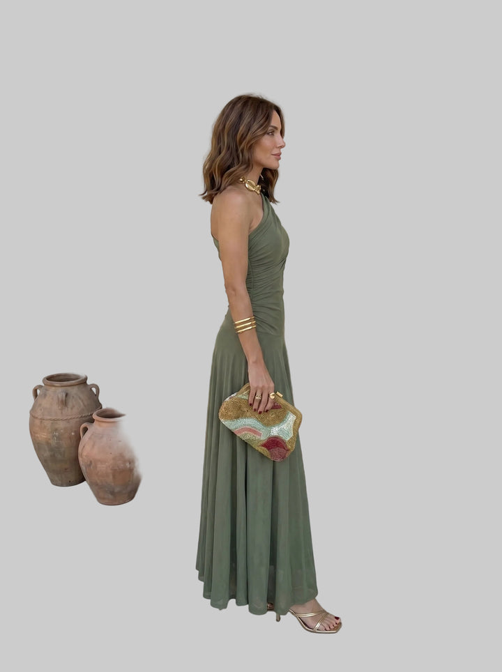 Robe élégante sans manches en maille