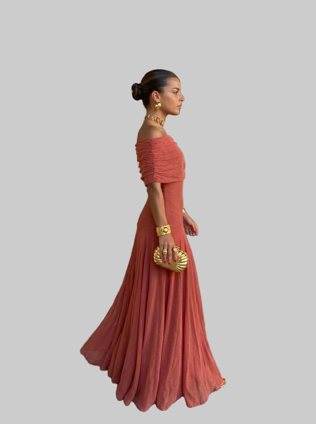 Robe élégante sans manches en maille