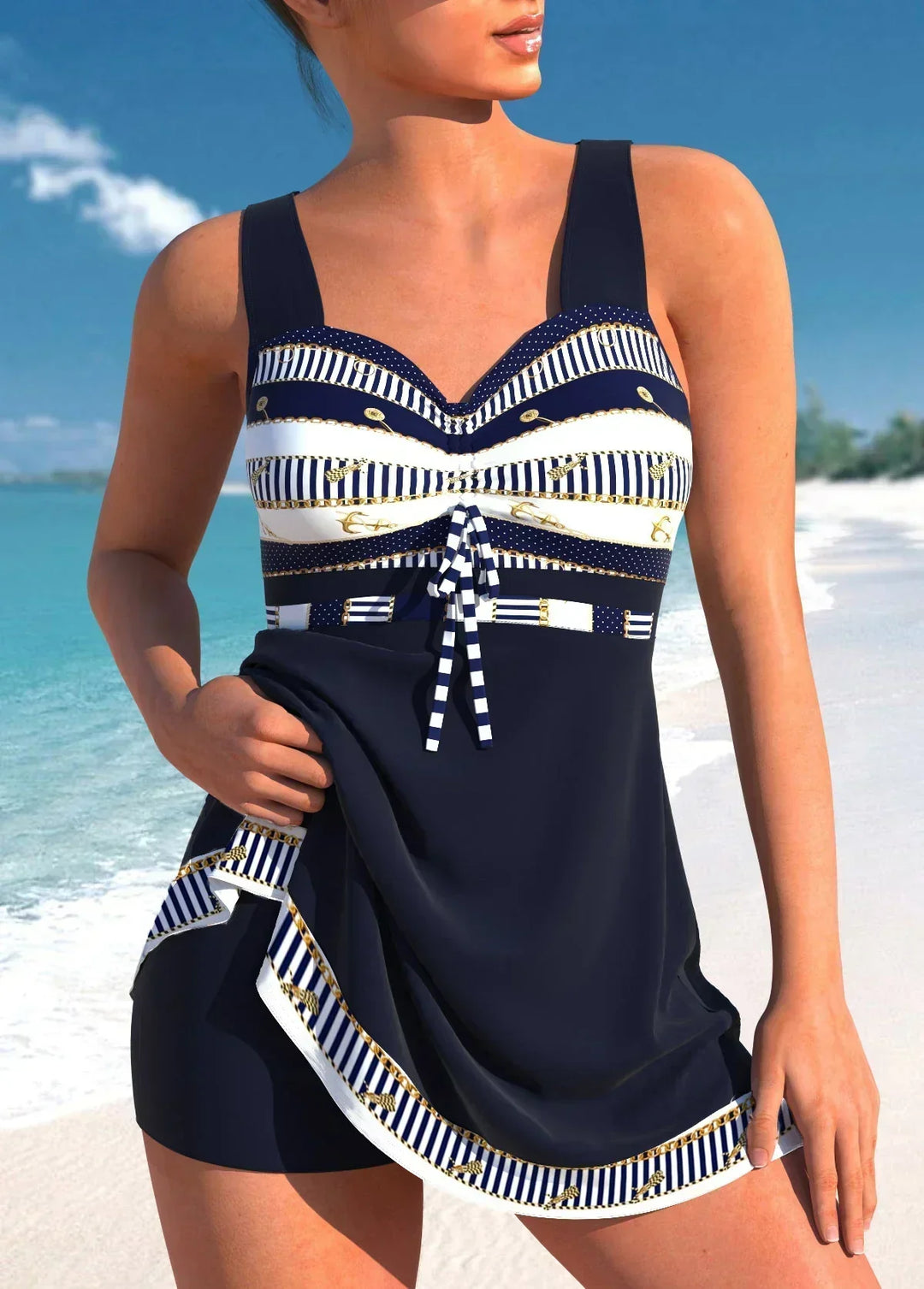 Veronica | Maillot de Bain Une Pièce Marin
